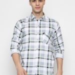 FERYPRO Men’s Printed Casual Checks Cotton Full Sleeve Shirt