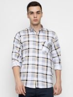 FERYPRO Men’s Printed Casual Checks Cotton Full Sleeve Shirt - Image 6